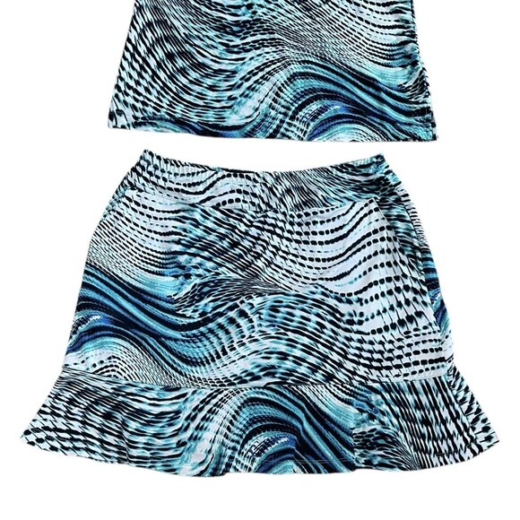 Tail Activewear 2PC Skort Set Womens Size Medium Golf Tennis Blue Green Golf - Picture 3 of 9